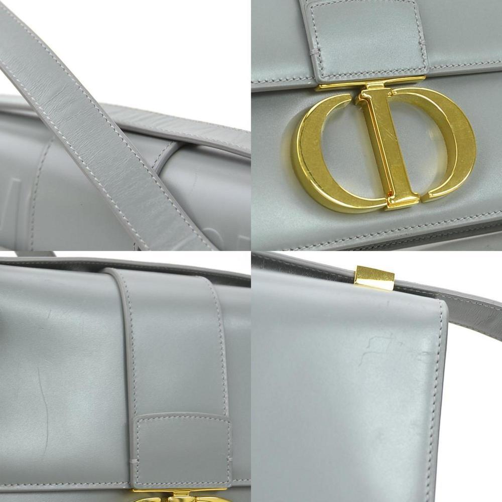 CHRISTIAN DIOR Gray Leather Shoulder Bag - Picture 4 of 5